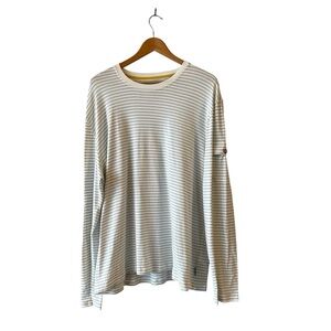 Ted Baker Men’s 3XL 100% Cotton Crewneck Long Sleeve Stripe T-Shirt